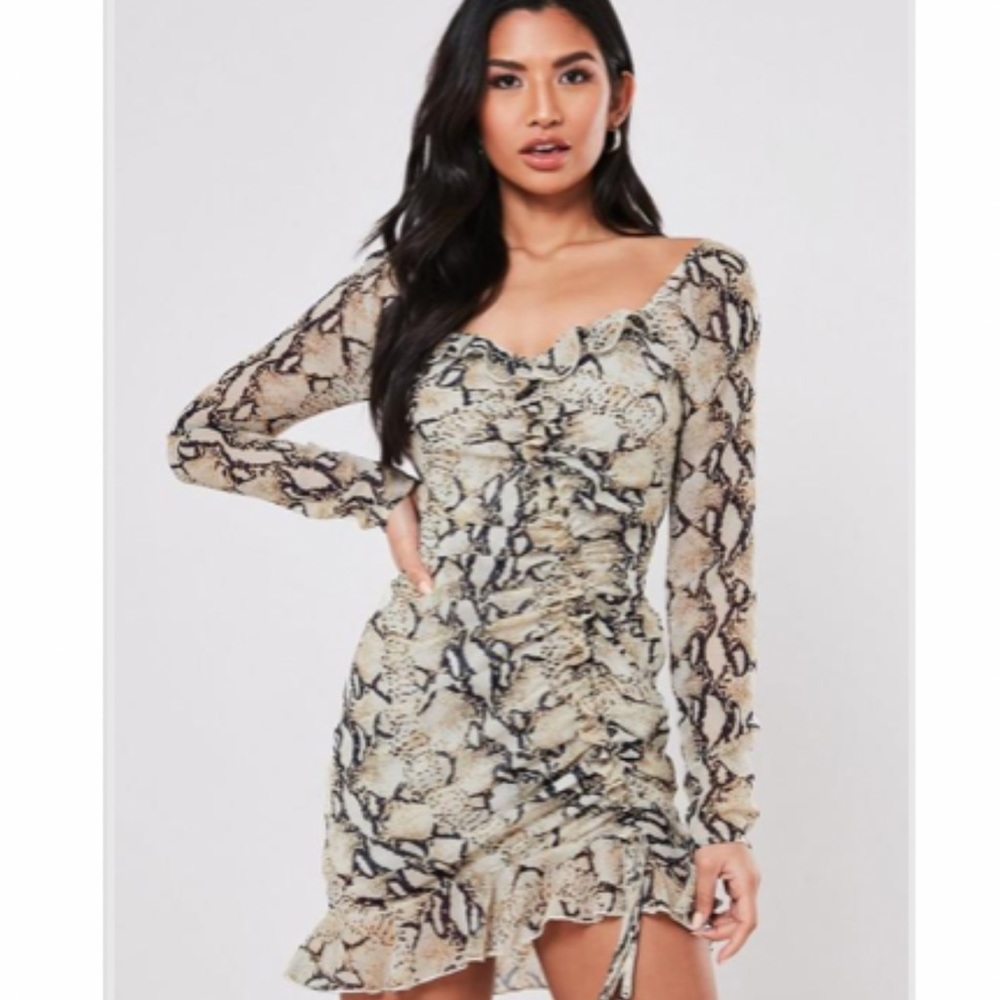 Missguided Tall snake print dress w/tags Size 10